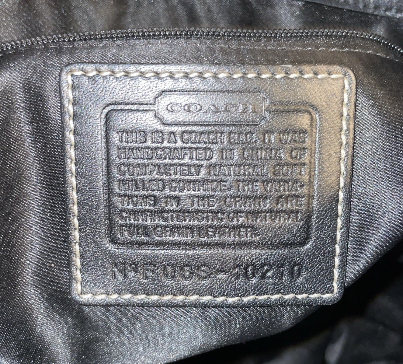 Vintage Coach Hampton Black Pebble Leather Shoulder Bag F06S-10210 image 6