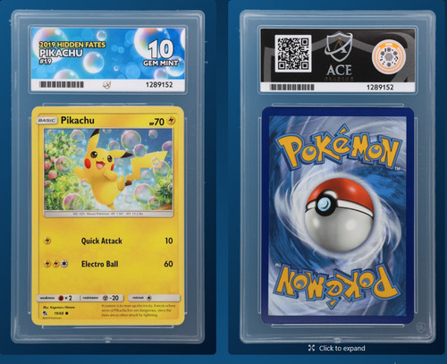 Pikachu graded ACE 10 for sale on eBay
