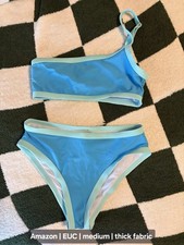 2-tone One-shoulder High Waist Bikini