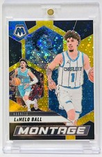 2024-25 Mosaic LaMelo Ball Montage Fast Break Gold Black Mosaic #/3 Hornets
