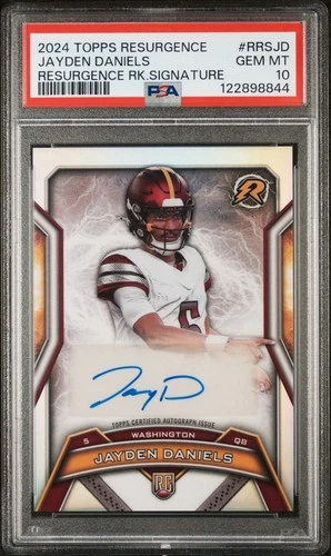 2024 TOPPS RESURGENCE RESURGENCE RC SIGNATURES JAYDEN DANIELS PSA 10 AUTO 10