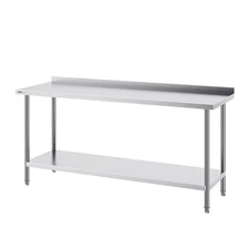 24x72x36in Stainless Steel Work Table 330lb Capacity & Adjustable Height