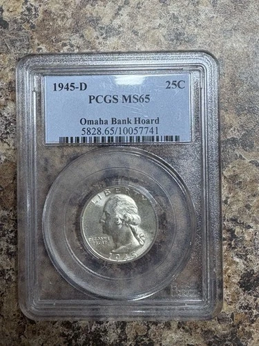 1945 D Washington Quarter Ms65 PCGS
