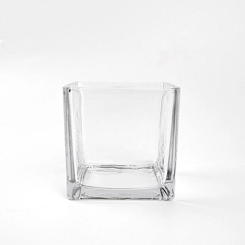 10 pcs 4" Square Clear Glass Wedding Centerpieces VASES Wholesale Supplies SALE