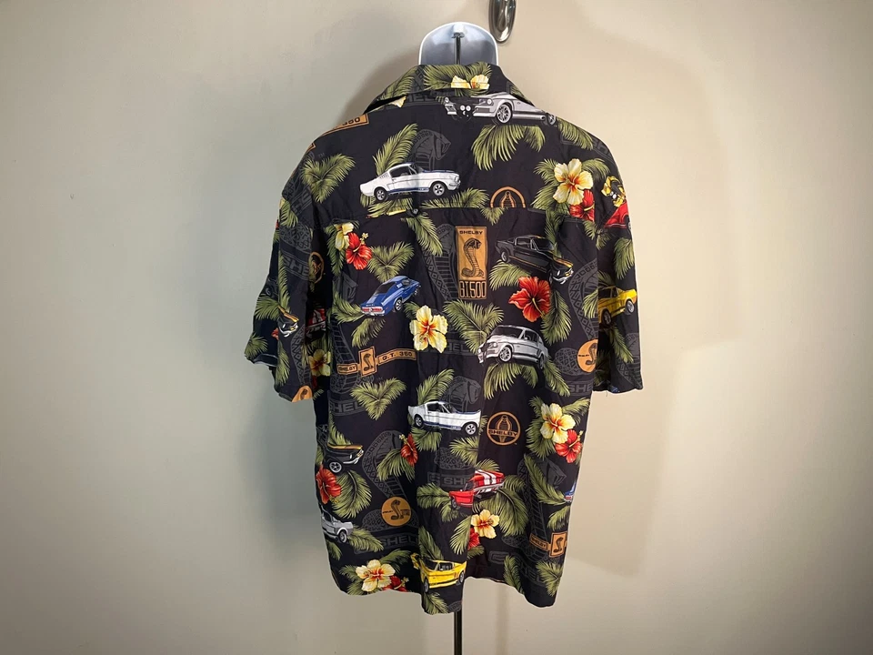 David Carey Men's Shelby Cobra Hawaiian GT 500 Shirt XXL 2XL Car Classic Mustang - Image 2 of 4