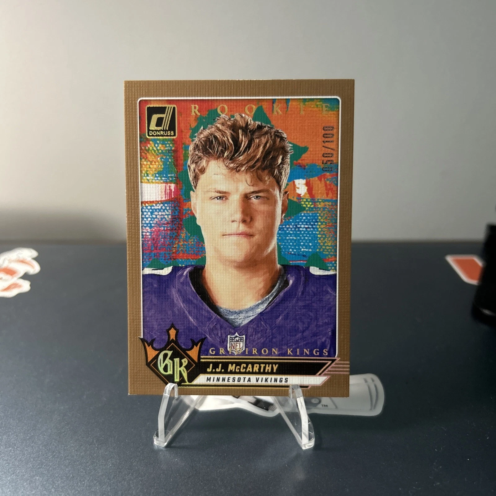 JJ McCarthy Panini Donruss Rookie Gridiron Kings #5 Studio Series