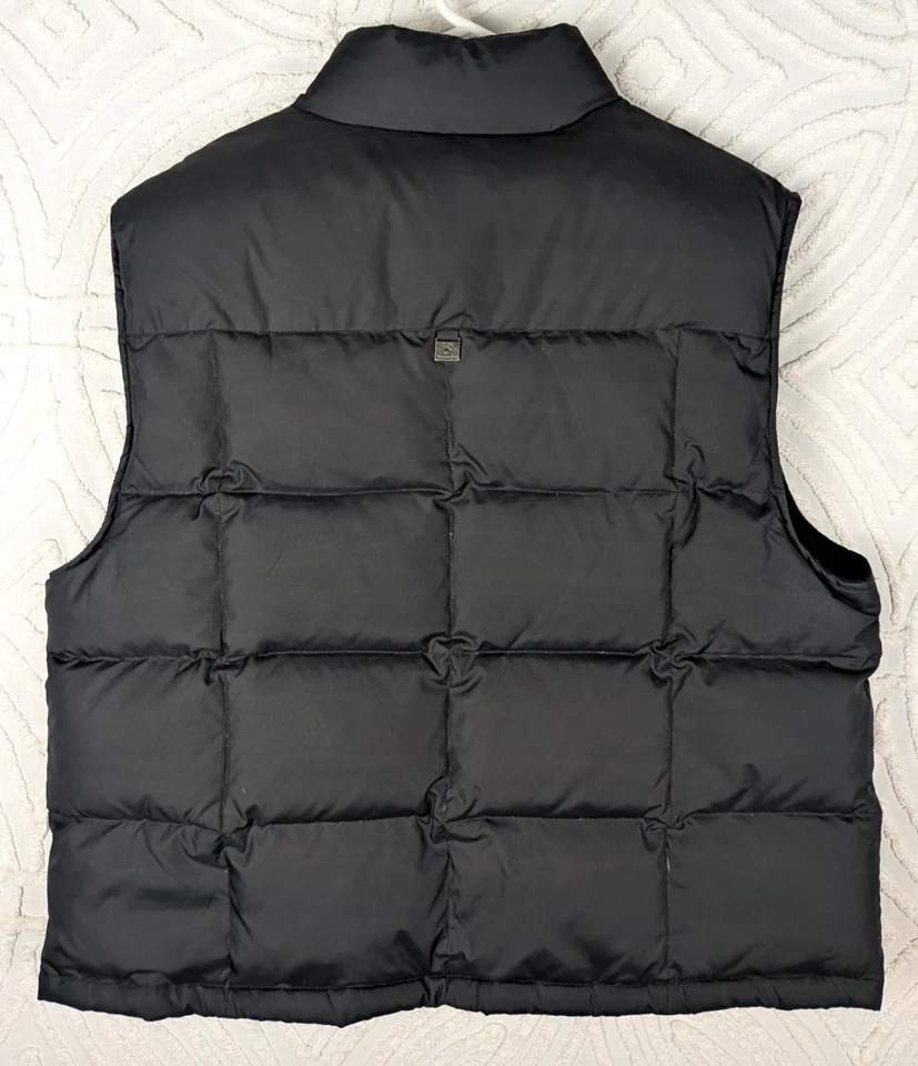 Chaleco acolchado de relleno de plumón Mercedes-Benz talla XL negro cremallera completa logotipo bordado Foto 4 de 4