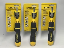 Lot of 3 Multi-bit Ratcheting Screwdriver | Stanley 10 Piece Bit Set