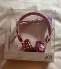 H&M Wired Headphones Girl Kids Pink  3.5mm Jack Connectivity