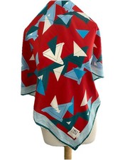 S29 enrico coveri multicolore Silk Scarf 34 inch made in italy