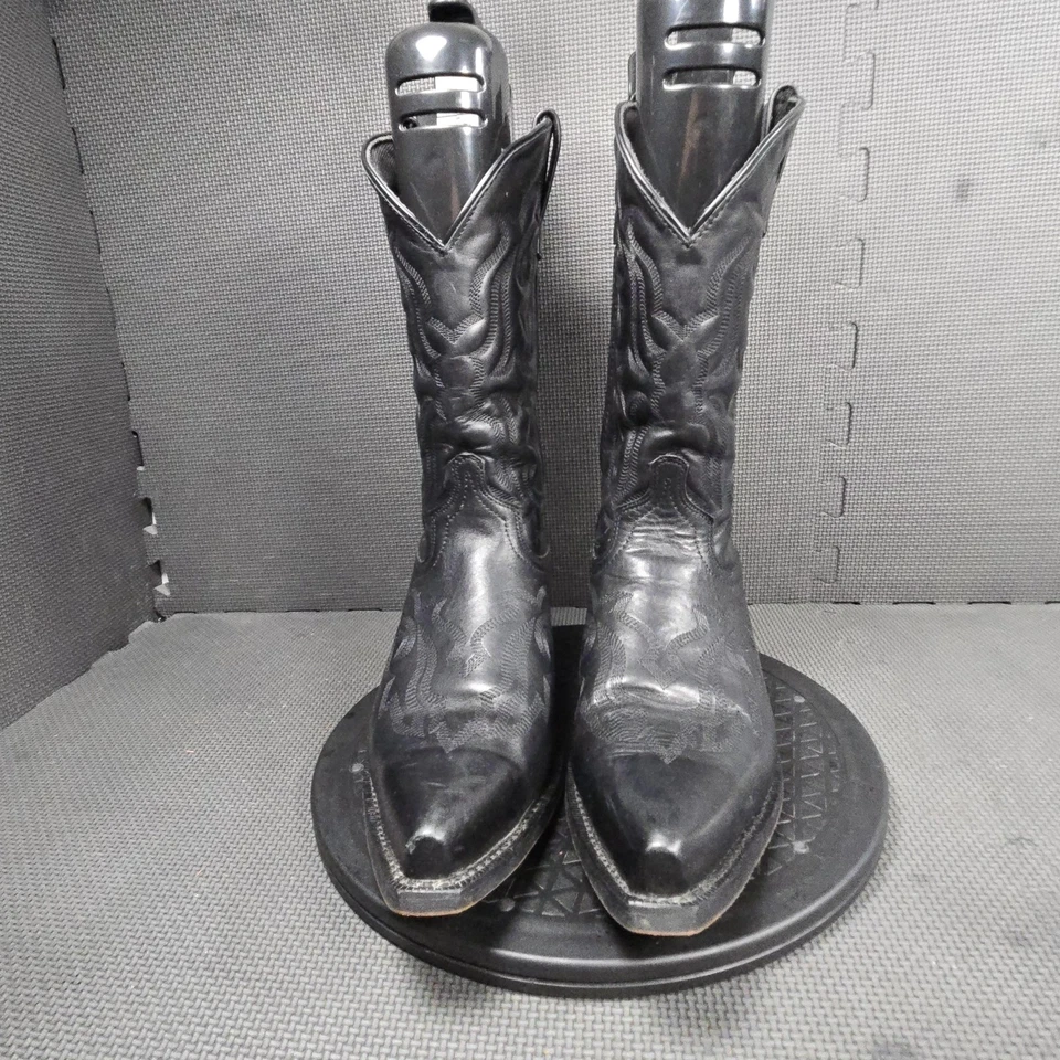 Botas de Vaquero Laredo Para Hombre Talla 9.5 Negras 6860 Cuero Punta Occidental Foto 2 de 4