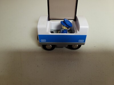 Hape wooden railway Train Passenger Shuttle Train Car w ArticulatedPeople figure