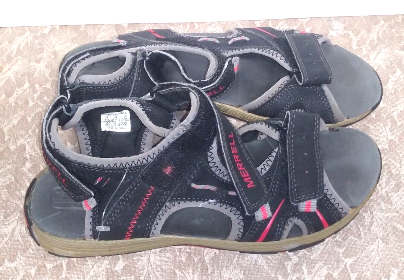 Sandali sportivi Merrell Panther MY53338 taglia 5M comfort nero grigio pelle