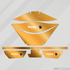 GOLD CHROME STYLE ROTAX AIRBOX STICKER KIT - KARTING