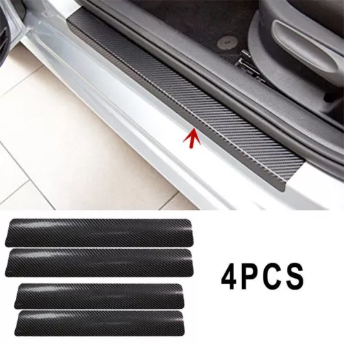 Protector adhesivo antiarañazos cubierta antiarañazos para alféizar de placa de puerta de coche de fibra de carbono 4 un. - Imagen 2 de 11