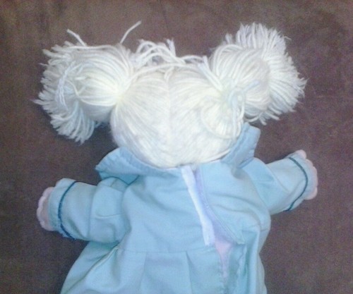 VINTAGE CABBAGE PATCH KIDS blonde girl green dress DOLL1980s cpk xavier roberts - Picture 5 of 6