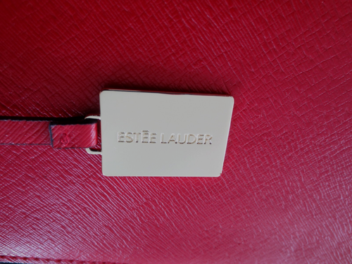 ESTE"E LAUDER KOSMETIKKOFFER BEAUTY CASE LEATHER ROT MAKEUPTASCHE - Bild 10 von 13