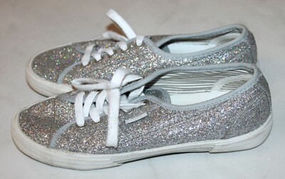 PEPE JEANS Damen flache Sneakers silber grau weiß Gr. 37 mit Glitzer!