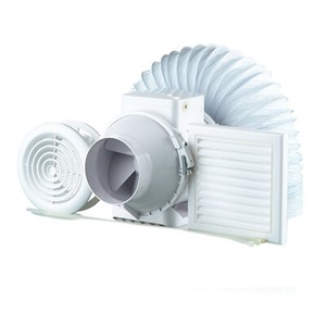 Manrose Complete Bathroom Shower Inline Light Extractor Fan Centrifuga Fans4less