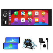 6,9" 1DIN Autoradio Wireless CarPlay Touchscreen BT5.0 USB FM CAM DAB+Mikrofon