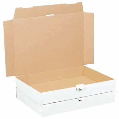 100 Maxibriefkartons 350 x 250 x 50 mm weiss DIN A4+ Warensendung Faltkarton