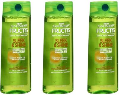 Garnier Fructis Sleek & Shine Shampoo 12.5oz (3 Pack)