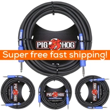 PIG HOG PHSC50 50FT TOUR GRADE SPEAKER CABLE 14 GAUGE 1/4" to 1/4" - New