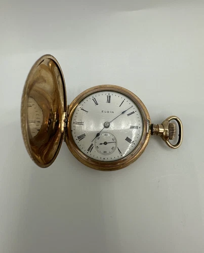 1899 Elgin Gold-Plated 15 Jewels Grade 130 Model 1 Pocket Watch Serial #7820633