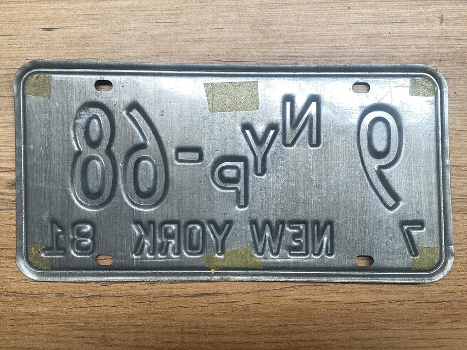 New York 1981 Vintage License Plate Original NYP 9 68 eBay