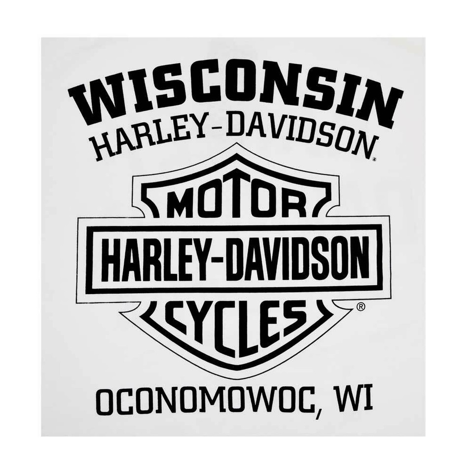 Harley-Davidson Uomo Camicia A Maniche Lunghe Distressed Freedom Fighter - Bianca, Taglia M