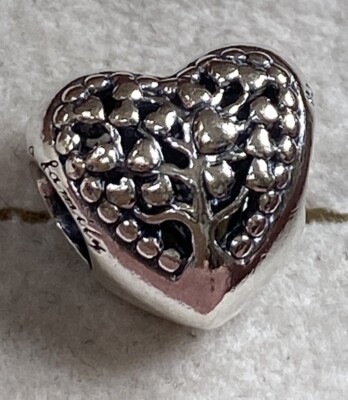 Pandora Sterling Silber  Liebe macht mich glücklich Stammbaum Herz Charm Hm Pan ALE