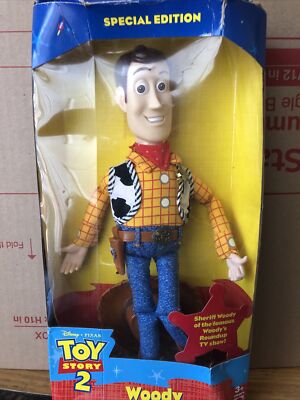 1999 Special Edition RARE Toy Story 2 Woody Doll/Badge/Hat/Holster