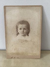 Antique Photo Cabinet Card LITTLE GIRL Allegheny PA Portrait Photograph