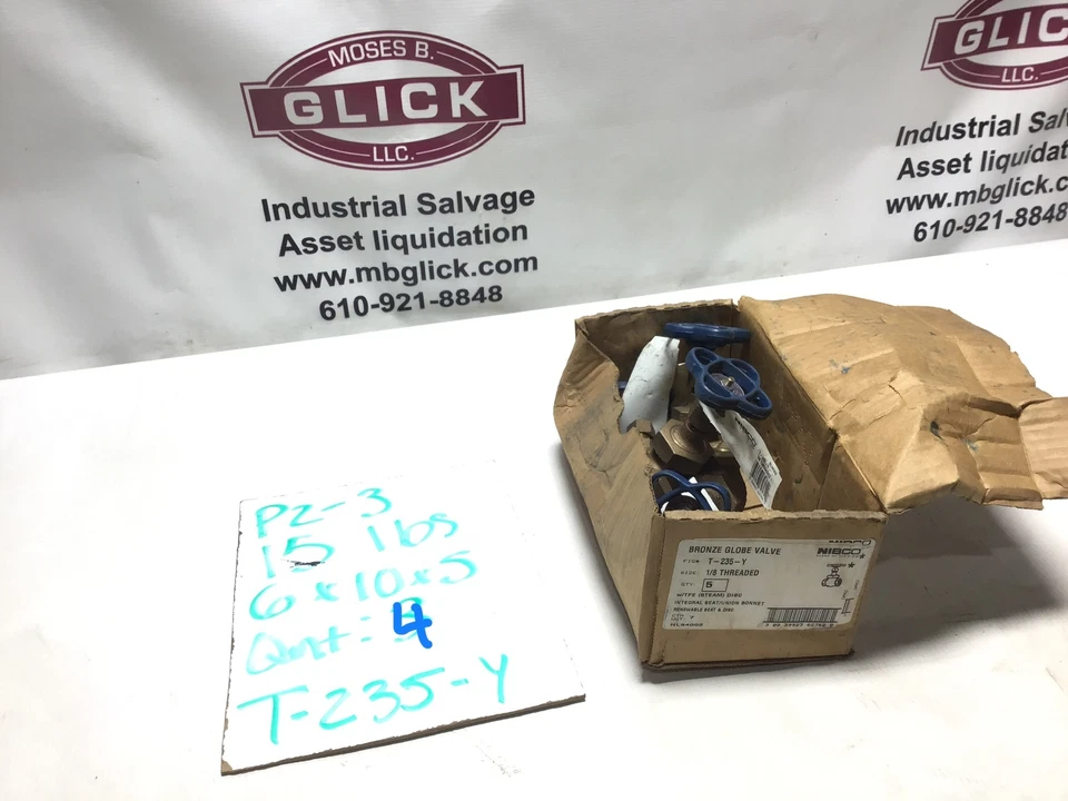 Nibco 1/8 in NPT T-235-Y Globe Valve - Bronze, Class 150, 039923627629 - Image 4 of 4
