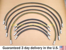 JCB BACKHOE- 3/8 BSP FRONT LOADER ARM HOSE KIT L+R, 8 PCS. (612/00100 612/02400)