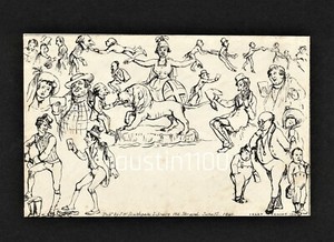 1840 J.W. Southgate Unused No. 5 Mulready Caricature Envelope Excellent Example
