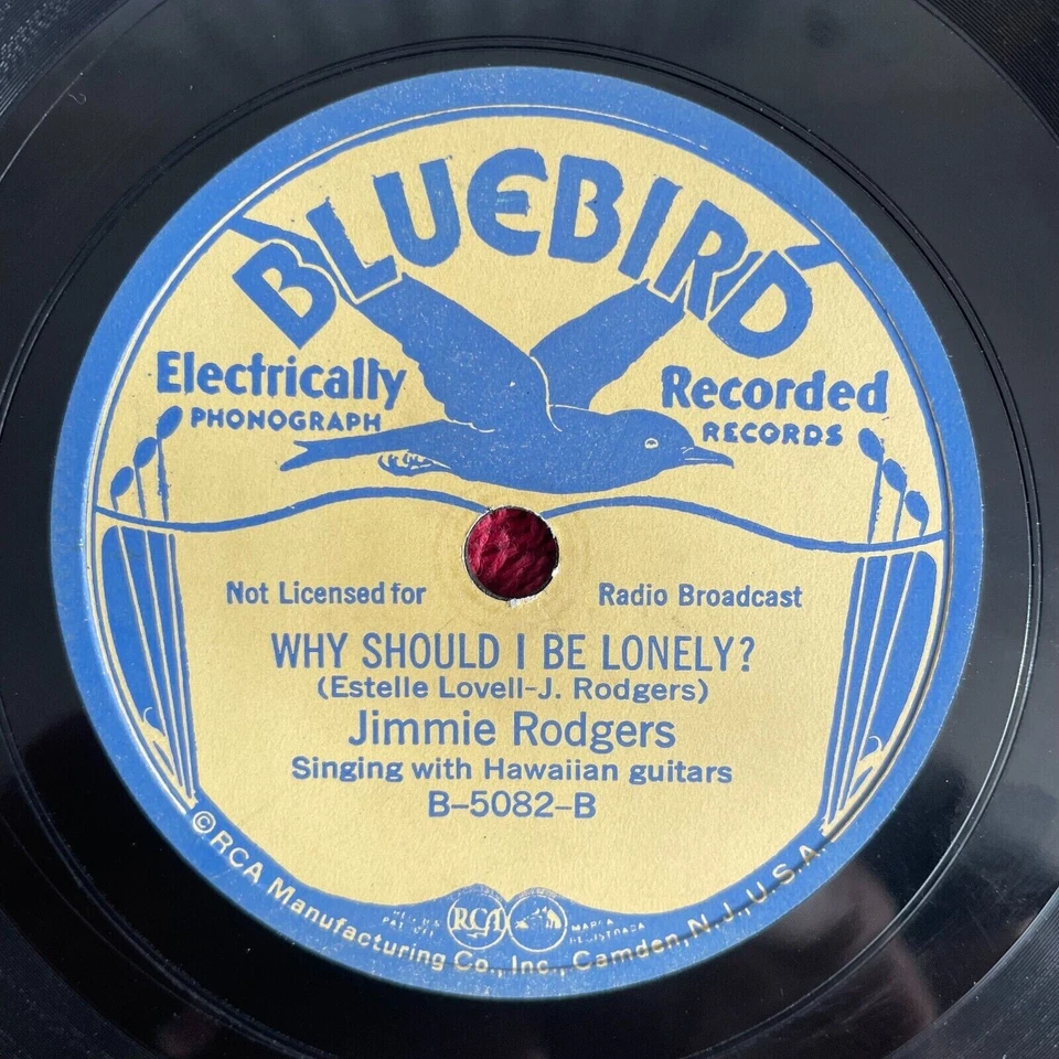 JIMMIE RODGERS Bluebird B-5082 78rpm (Pre-War Country, 1933, Video) - Image 3 of 4