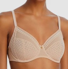 Chantelle Women's Beige Lucie Lace Full Coverage Unlined Bra Size 32D