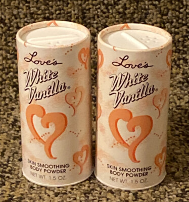 2 PC. Love's White Vanilla 1.5oz Skin Smoothing Body Powder  NEW
