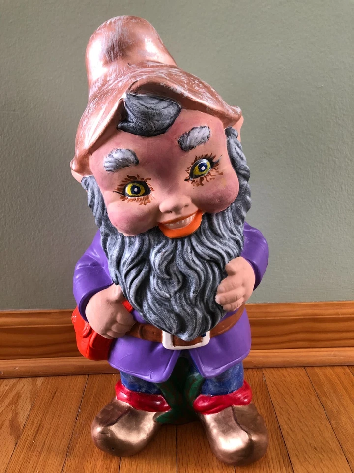 "Gnomo de jardín grande bisque de cerámica pintura en U listo para pintar Alberta 16""x8""x7""" Foto 2 de 4