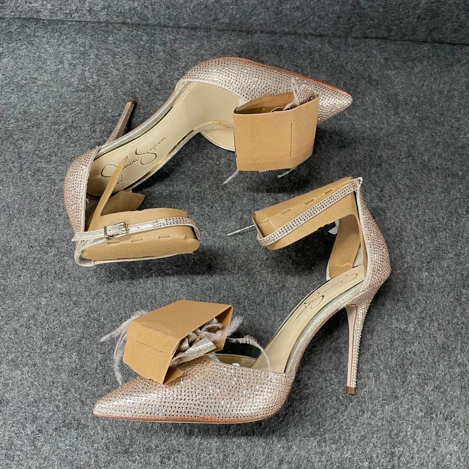 Женское мерцание шампанского JESSICA SIMPSON Winlyn Stiletto размер 12 M  - Изображение 2 из 4