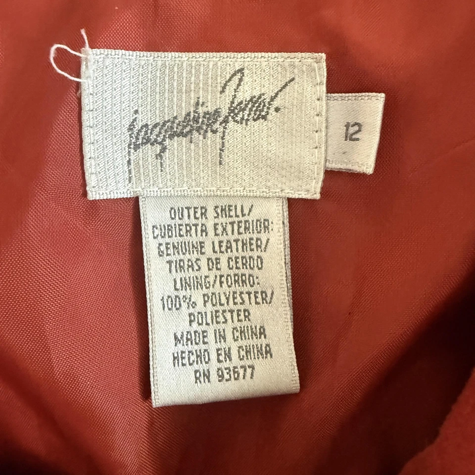 Vintage Suede Jacket sz 12 Crop Leather Button Front Pockets Cropped 90s - Image 3 of 4