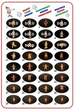 Vintage MARX  OTHER 1/2" scale soft plastic Dollhouse Dolls / Figures