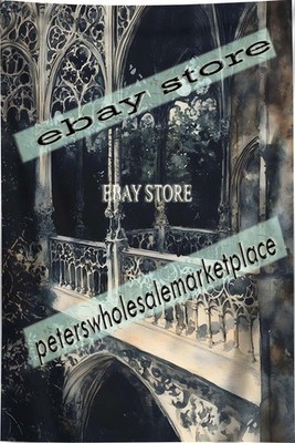 Gothic Balcony Fabric poster tapestry Dark Victorian Architecture Scene 59X82 in