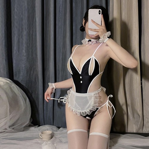 Sexy Women Bunny Girls Cosplay Costumes Lingerie Glossy Bodysuit Set Underwear - Picture 10 of 11