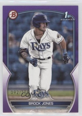 2023 Bowman Prospects Purple 92/250 Brock Jones #BP-115 0ui8