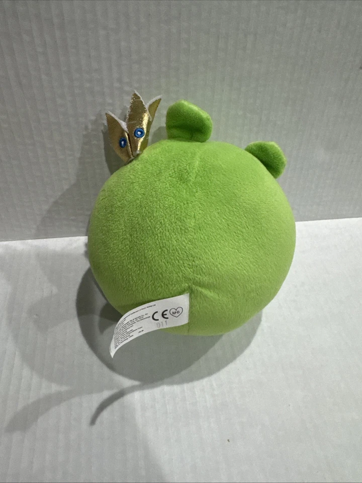 Angry Birds Green Pig King Golden Crown Plush Toy Commonwealth 2010 No Sound 5" - Image 3 of 4