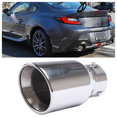 1x For Toyota GR86 Subaru BRZ  Silver Exhaust Pipe Car Rear Throat Muffler US