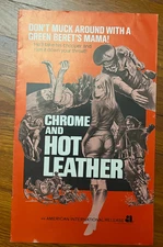 Vintage 1971 CHROME & HOT LEATHER PRESSBOOK Bikers ! Grindhouse