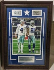 Dak Prescott Ezekiel Elliott "Rookie Dynamic Duo" Frame Mat Autographs Numbered